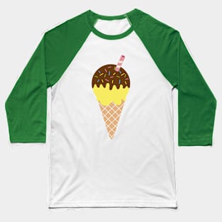 Ice cream Image Baseball T-Shirt